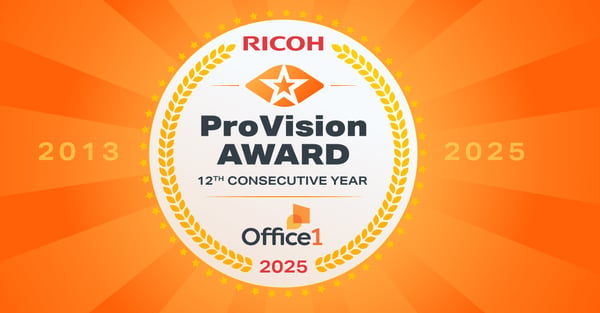 Office1's 12th Consecutive Ricoh ProVision Award